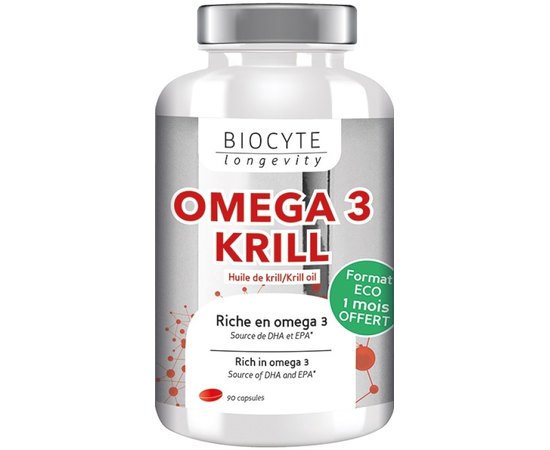 Омега 3 Криль Biocyte Longevity Omega 3 Krill 500 mg, 90caps