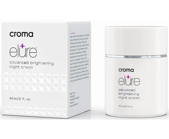 Крем для обличчя, що освітлює, Croma Elure Advanced Brightening Night Cream, 60 ml, фото 