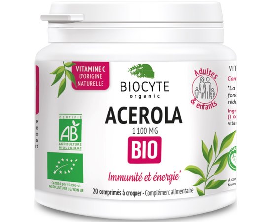 Пищевая добавка Ацерола Biocyte Acerola Bio, 20caps