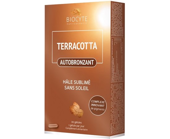 Харчова добавка Автозагар Biocyte Terracotta Self-Taner Autobronzant, 30caps, фото 