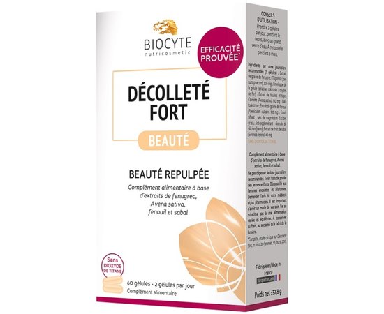 Пищевая добавка для декольте Biocyte Decollete Fort, 60 caps
