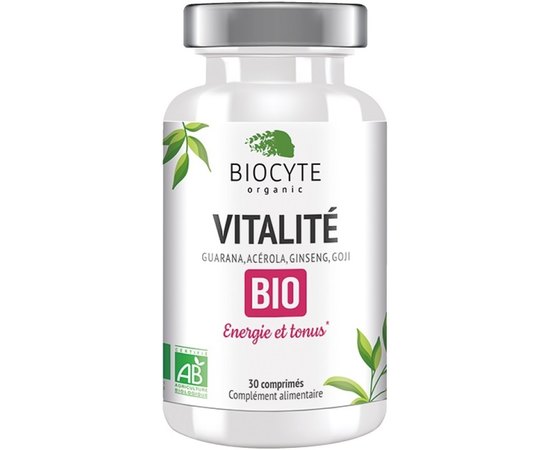 Харчова добавка для енергії та тонусу організму Biocyte Vitalite Bio, 30tab, фото 
