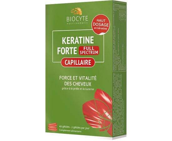 Пищевая добавка для роста волос Biocyte Keratine Forte Full Spectrum, 40caps