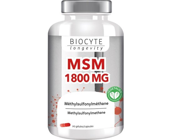 Добавка харчова для суглобів Biocyte MSM 1800 mg, 90gel caps, фото 