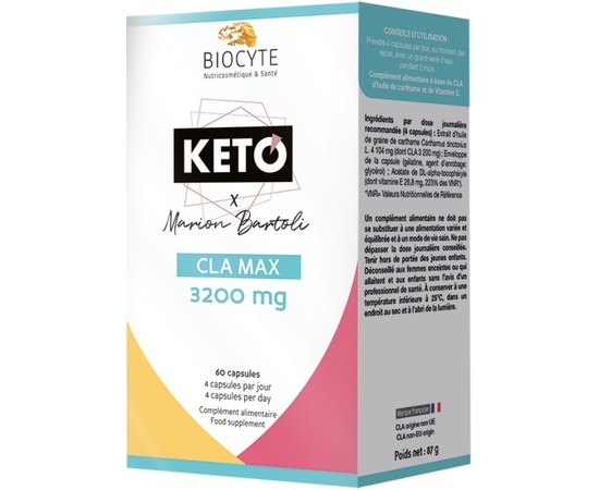 Пищевая добавка для жиросжигания Biocyte Keto Cla Max, 60 caps