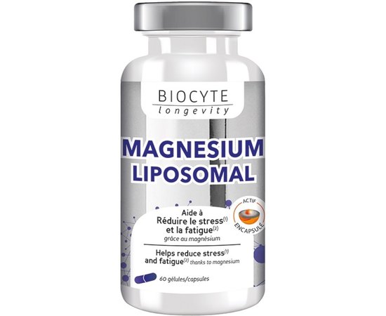 Харчова добавка Магній для зниження втоми Biocyte Magnesium Liposomal, 60caps, фото 