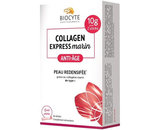 Харчова добавка в стику Колаген-експрес Biocyte Collagen Express Sticks, 10 sticks of 6g, фото 