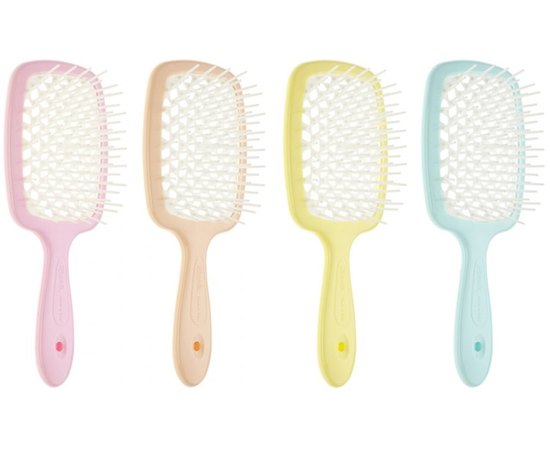Расческа для волос цветная линия Janeke Color Line Hairbrush With Soft Moulded Tips