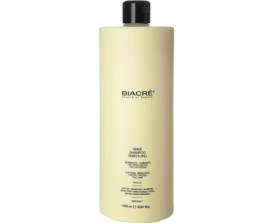 Шампунь для придания блеска для всех типов волос Biacre Shine Semi De Lino Shampoo, изображение 2