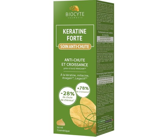 Сыворотка для волос Biocyte Keratine Forte Soin Anti Chute, 50ml, изображение 2