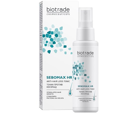 Тонізуючий лосьйон проти випадання волосся Biotrade Sebomax HR Anti-hair Loss Tonic, 75 ml, фото 