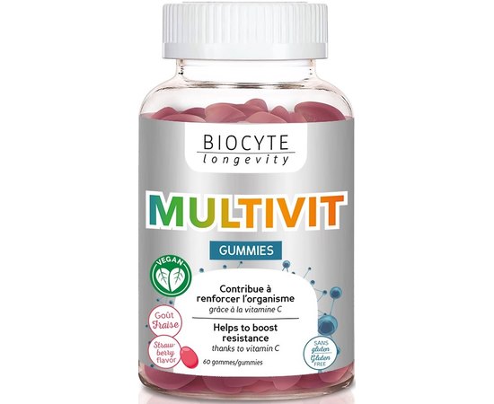 Желейні мультивітаміни Biocyte Multivit Gummies, 60gummies, фото 