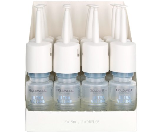 Интенсивная сыворотка для объема тонких волос Goldwell Dualsenses Ultra Volume Intensive Bodifying Serum, 12*18 ml, изображение 2