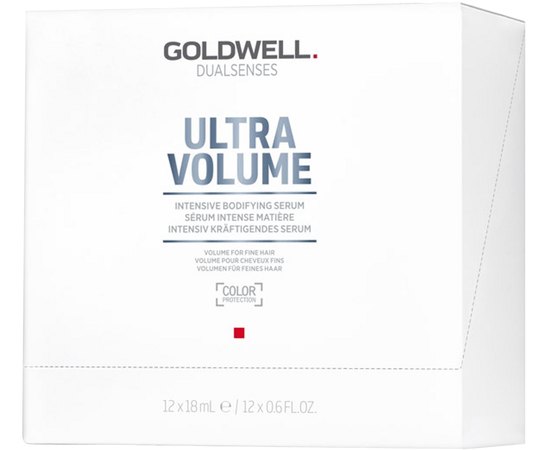 Интенсивная сыворотка для объема тонких волос Goldwell Dualsenses Ultra Volume Intensive Bodifying Serum, 12*18 ml, изображение 3