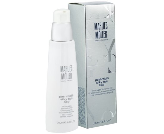 Интенсивный шампунь шелковый  Marlies Moller Pashmisilk Silky Hair Bath, 200 ml, изображение 2 Интенсивный шампунь шелковый  Marlies Moller Pashmisilk Silky Hair Bath, 200 ml, изображение 2