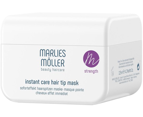 Marlies Moller Strength Instant Care Hair Tip Mask Маска миттєвої дії для кінчиків волосся, 125 мл, фото 