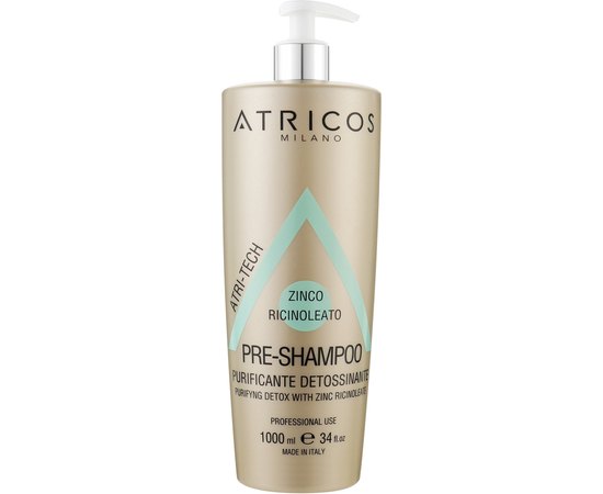 Очищающий шампунь детокс для волос Atricos Pre Shampoo Purifying Detoxifying, изображение 2