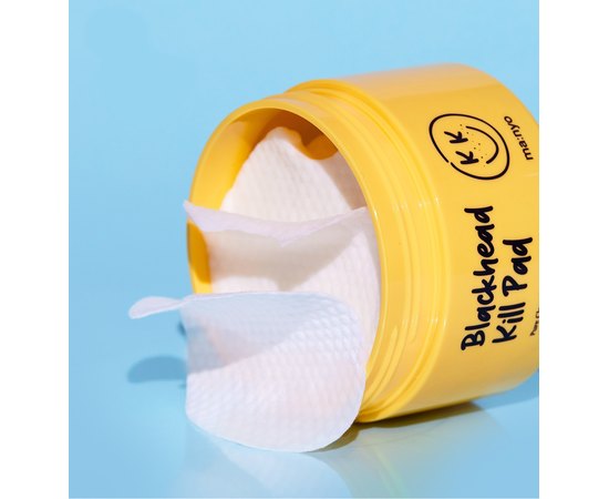 Педы гидрофильные для очищения кожи с AHA BHA PHA кислотами Manyo Blackhead Kill Pad, 50 шт, изображение 3
