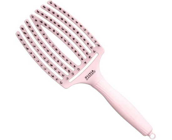 Щетка для волос розовая Olivia Garden Finger Brush Combo Large PASTEL Pink, фото 