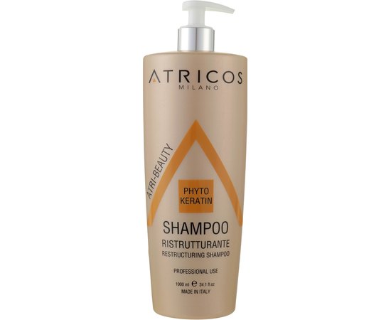 Шампунь с фитокератином для реструктуризации волос Atricos Phyto Keratin Restructuring Shampoo, изображение 2