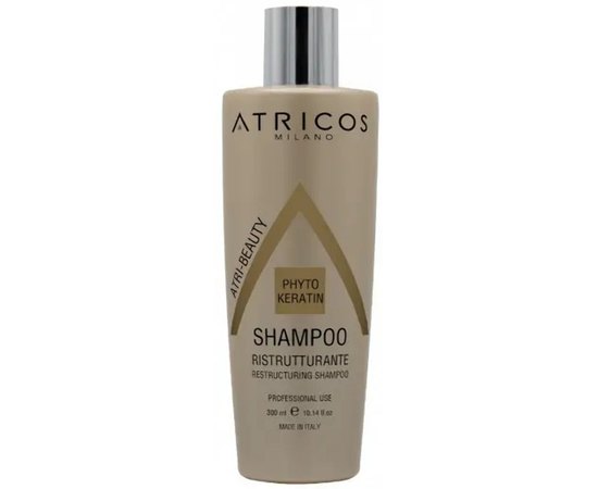 Шампунь з фітокератином для реструктуризації волосся Atricos Phyto Keratin Restructuring Shampoo, фото 