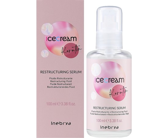 Сыворотка для восстановления волос с кератином Inebrya Restructuring Serum Keratin, 100 ml, изображение 2