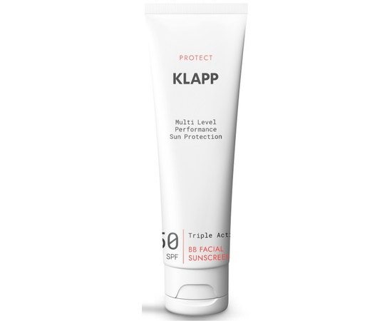Тональний сонцезахисний крем Klapp Triple Action ВB Facial Sunscreen SPF 50, 50 ml, фото 