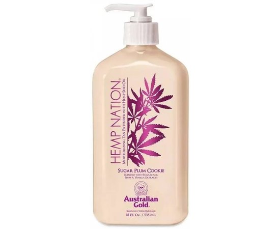 Увлажняющий лосьон после загара Australian Gold Hemp Nation Sugar Plum Cookie Body Lotion, 535 ml, изображение 2