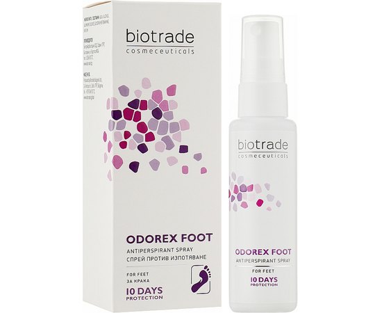 Антиперспірант спрей для ніг із посиленою тривалою дією Biotrade Odorex Foot Antiperspirant Spray, 40 ml, фото 