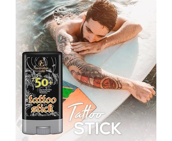 Australian Gold SPF 50 Tattoo Stick Захисний і зволожуючий стік для татуювань, 15 мл, фото _ab__is.image_number.default