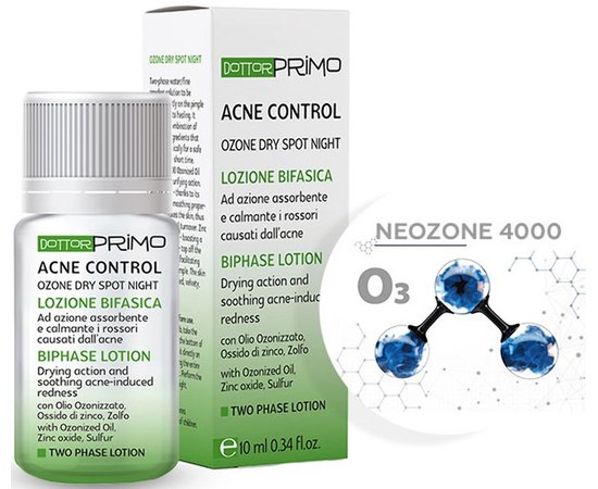 Двофазний лікувальний концентрат Озон Спот Найт Dottor Primo Acne Control Ozone SPOT Night, 10 ml, фото _ab__is.image_number.default