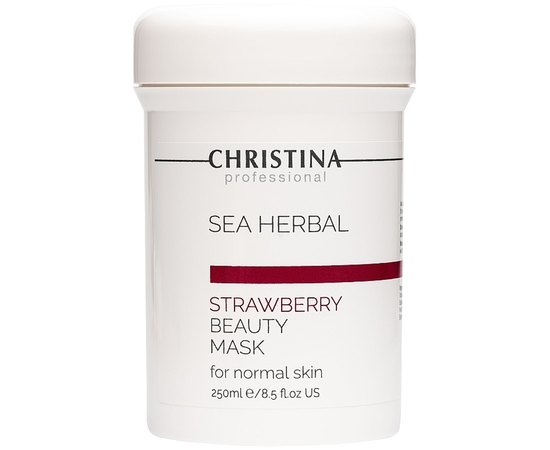 Клубничная маска красоты для нормальной кожи Christina Sea Herbal Beauty Mask Strawberry, изображение 2