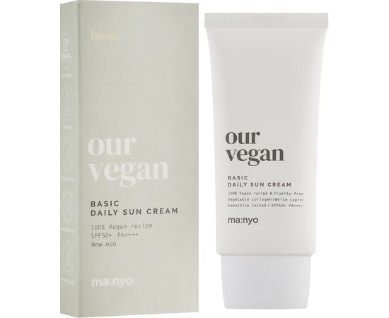 Крем сонцезахисний веганський базовий Manyo Our Vegan Basic Daily Sun Cream SPF50, 50 ml, фото _ab__is.image_number.default