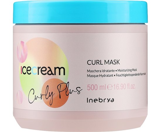 Inebrya Ice Cream Curl Mask Маска для кучерявих волосся, і волосся з хімічною завивкою, фото 