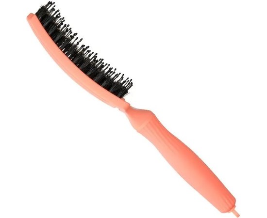 Щетка изогнутая продувная с комбинированной щетиной Olivia Garden Finger Brush Combo Coral Large, изображение 3