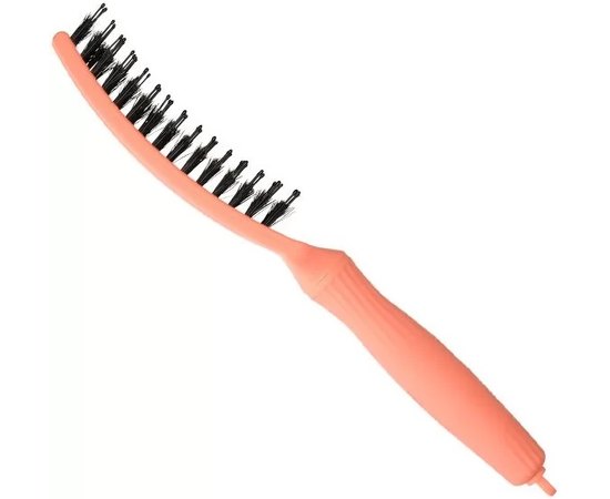 Щетка изогнутая продувная с комбинированной щетиной Olivia Garden Finger Brush Combo Coral Small, изображение 3