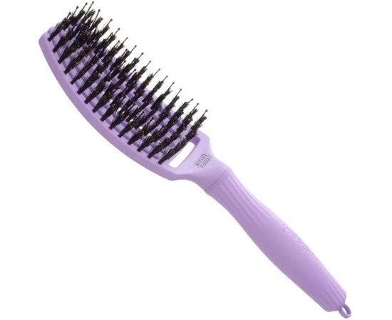 Щетка изогнутая продувная с комбинированной щетиной Olivia Garden Finger Brush Combo Nineties Grape Soda, изображение 2