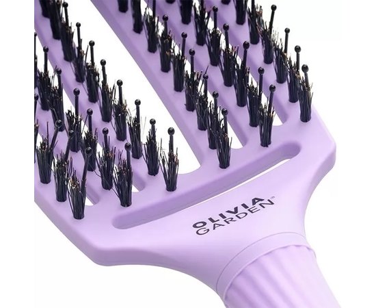 Щетка изогнутая продувная с комбинированной щетиной Olivia Garden Finger Brush Combo Nineties Grape Soda, изображение 4