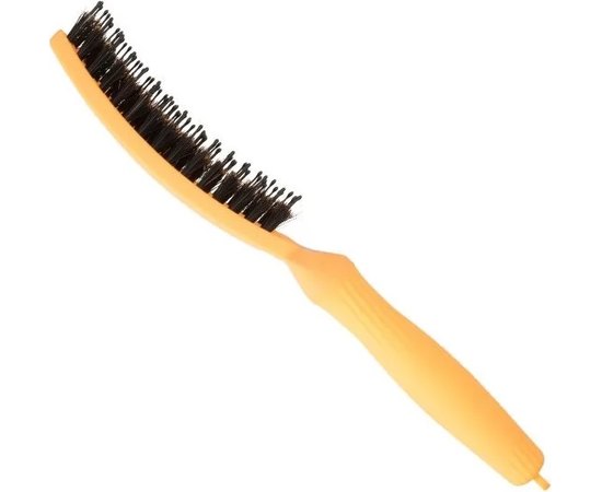 Щетка изогнутая продувная с комбинированной щетиной Olivia Garden Finger Brush Combo Nineties Juicy Orange, изображение 3