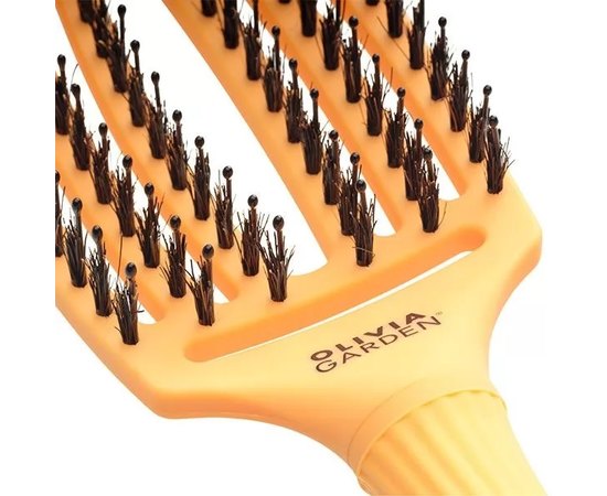 Щетка изогнутая продувная с комбинированной щетиной Olivia Garden Finger Brush Combo Nineties Juicy Orange, изображение 4