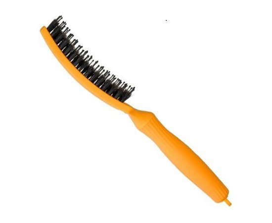Щетка изогнутая продувная с комбинированной щетиной Olivia Garden Finger Brush Combo Medium SunFlower, изображение 3