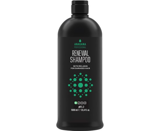 Шампунь Восстановление с меланином для поврежденных волос Anagana Renewal Shampoo, изображение 2