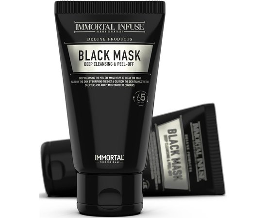 Черная маска для чистки лица Immortal Peel-Off Black Mask INF-43, 150 ml, изображение 2