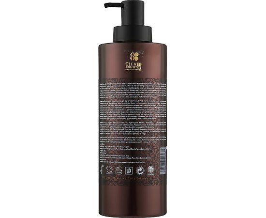 Безсульфатный шампунь Экстразащита цвета для окрашенных волос Clever Hair Cosmetics 3D Line Extra Color Care Shampoo, 1000 ml, изображение 2