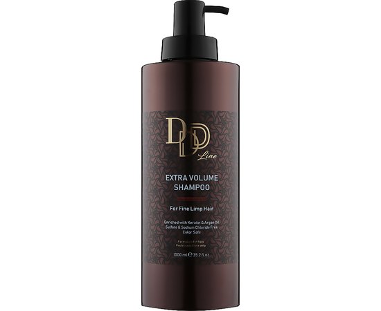 Безсульфатный шампунь Экстра объем для тонких волос Clever Hair Cosmetics 3D Line Extra Volume Shampoo, 1000 ml