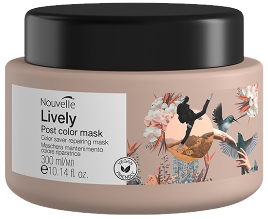 Відновлююча маска для фарбованого волосся Nouvelle Lively Post Color Mask, фото 
