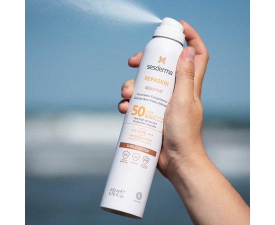 Сонцезахисний спрей для чутливої шкіри Sesderma Repaskin Fotoprotector Sensitive Spray SPF50, 200 ml, фото _ab__is.image_number.default