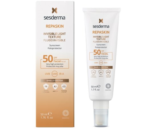 Солнцезащитный флюид для лица Sesderma Repaskin Invisible Fluid SPF50, 50 ml