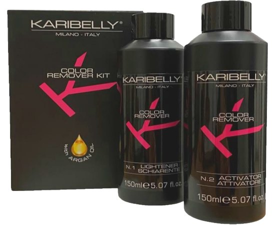 Набір для видалення кольору Karibelly Color Remover Kit, 2x150 ml, фото 