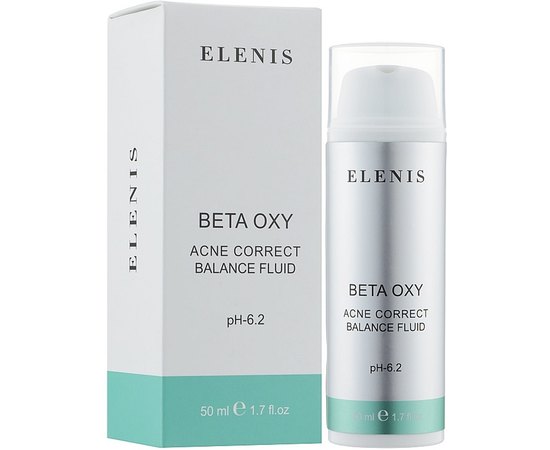 Нічний балансуючий флюїд для проблемної шкіри Elenis Beta Oxy Acne Correct Balance Fluid, 50 ml, фото 